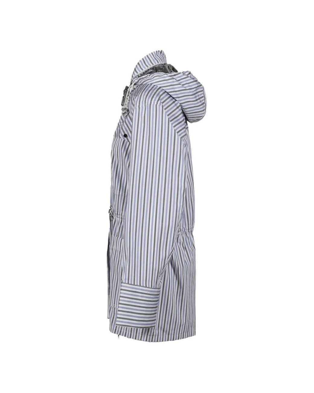 Rabanne Gray Striped Drawstring Jacket