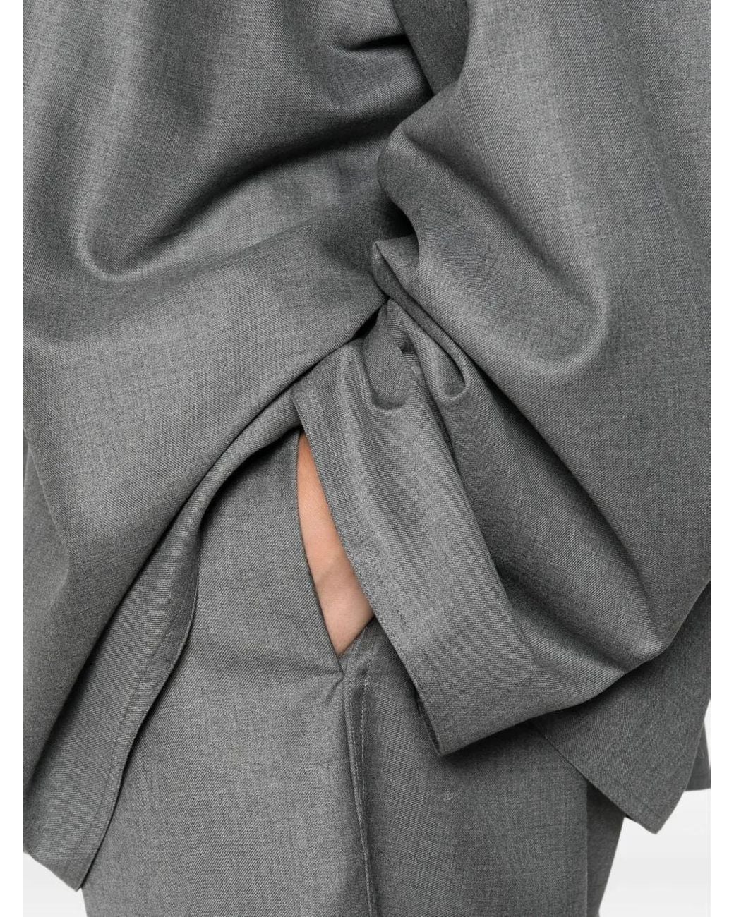 Sofie D'Hoore Gray Half-Zip Blouse