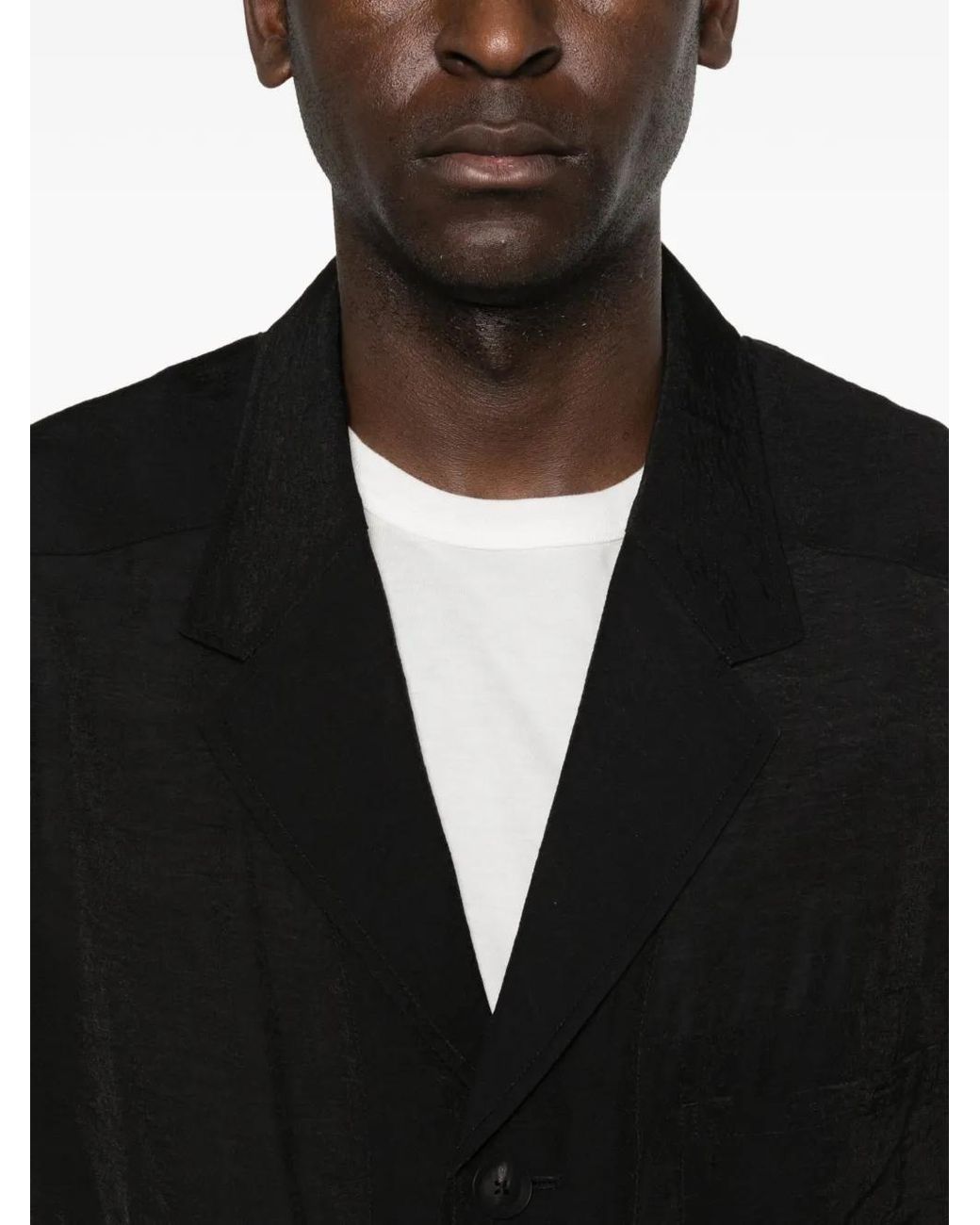Y-3 Black Pocket Button Blazer for men