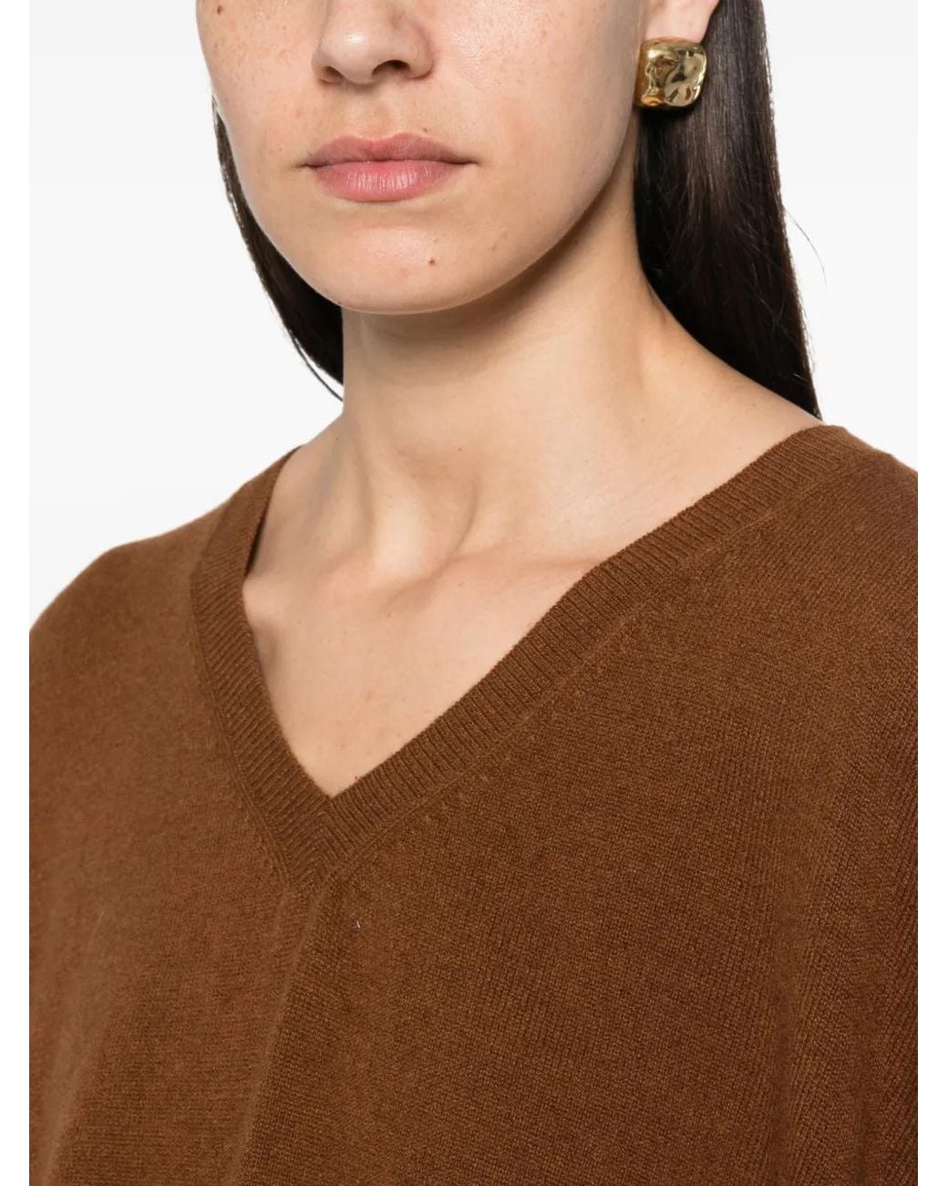 Be You Brown V-Neck Sweater