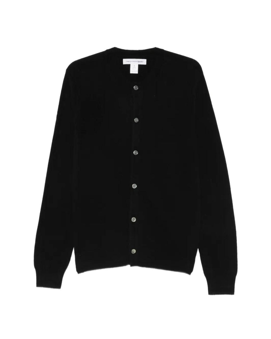 Comme des Garçons Black Button-Up Cardigan for men
