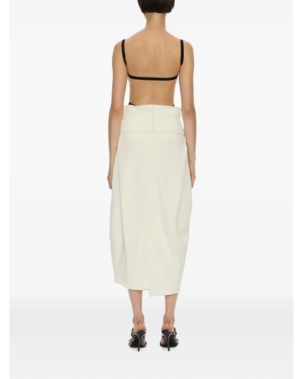 Christopher Esber Natural Virelle Cocoon Midi Skirt