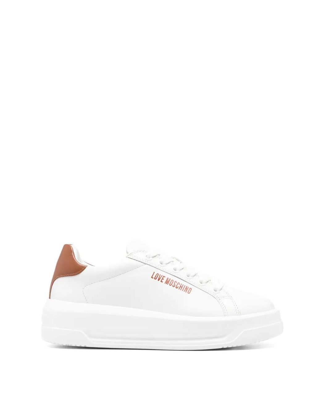 Love Moschino White Contrast Panel Sneakers