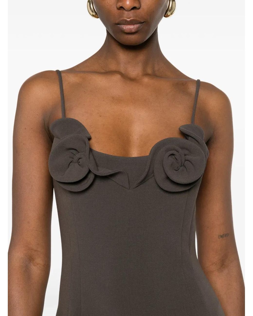 Magda Butrym Brown Mini Underwear Dress