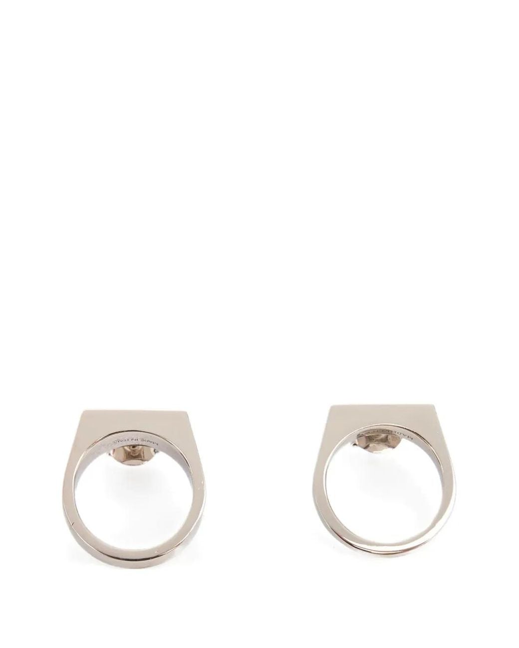 MM6 by Maison Margiela White Chevalier Earrings