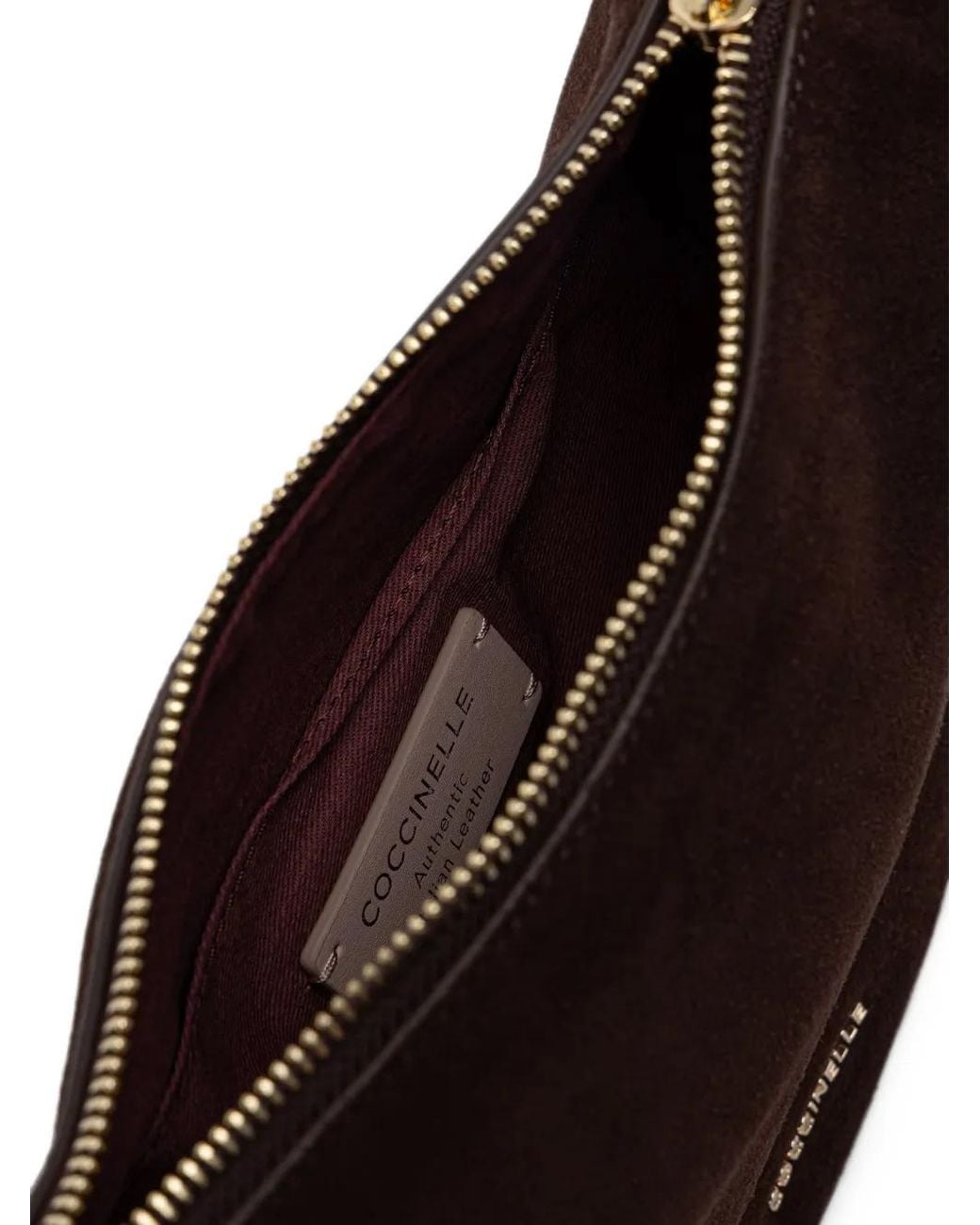 Coccinelle Brown Small Thess Suede Tote Bag