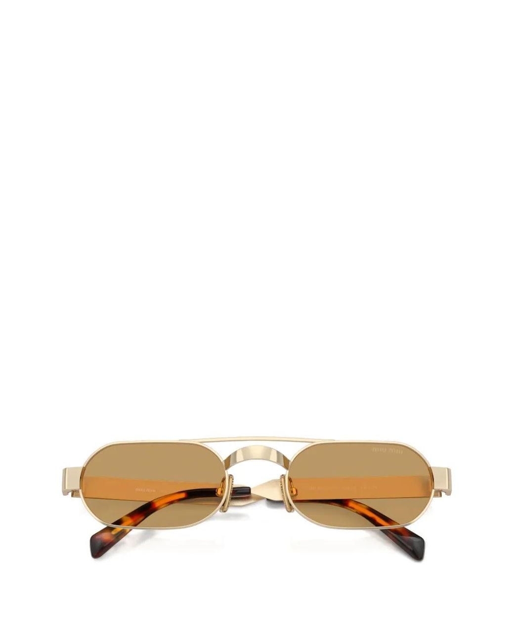 Miu Miu Metallic Geometric-Frame Sunglasses