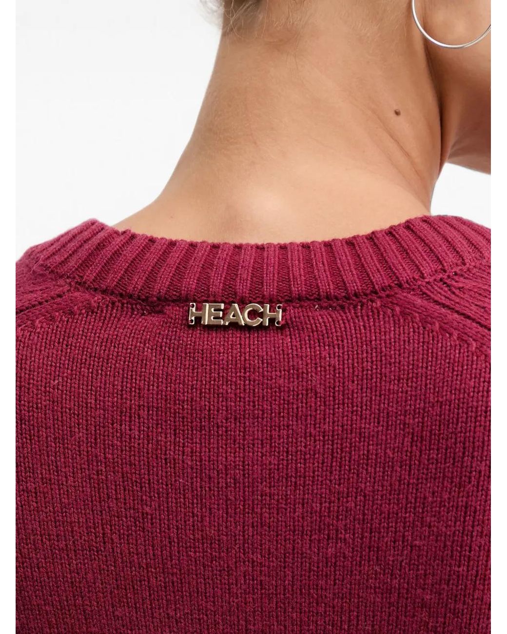 Silvian Heach Red Button V-Neck Cardigan