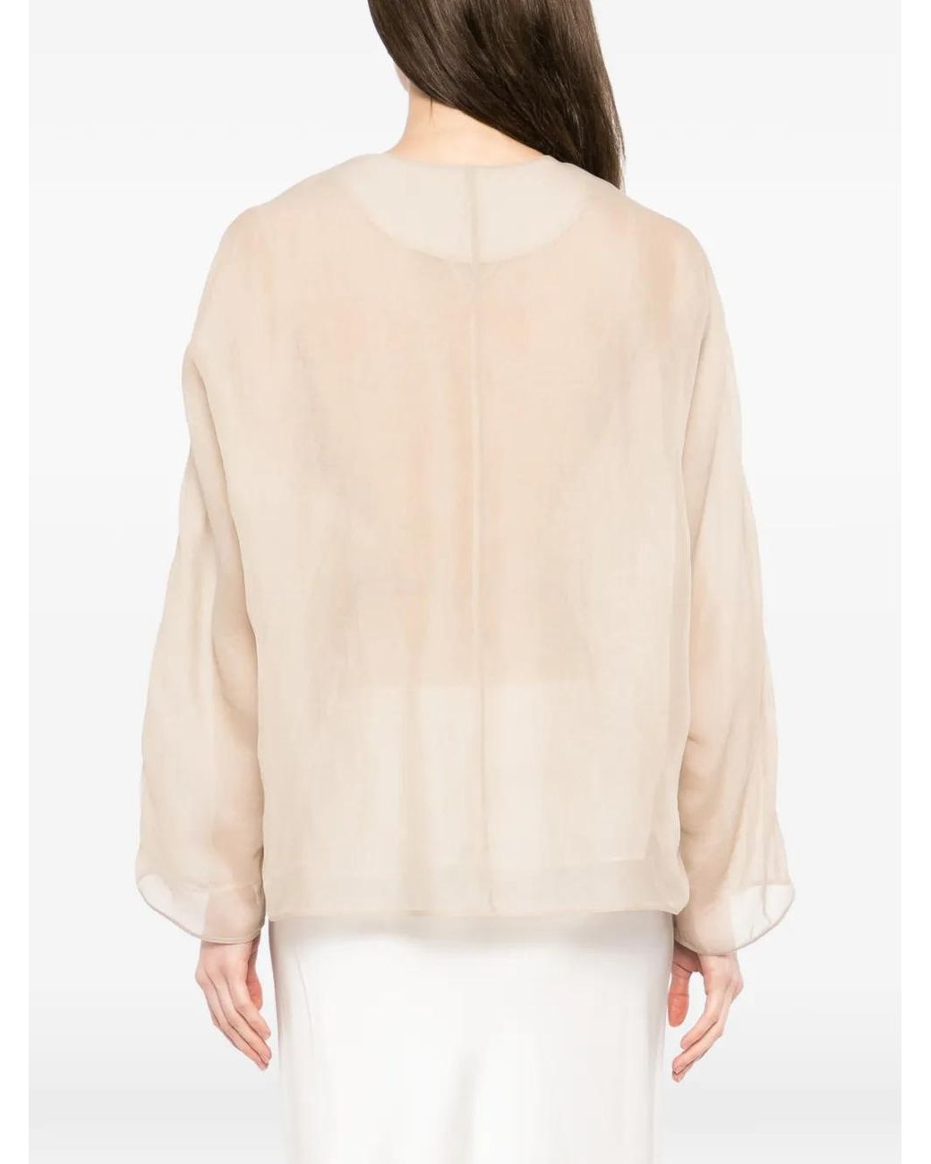 Chaqueta De Seda Transparente YEAREAST de color Natural