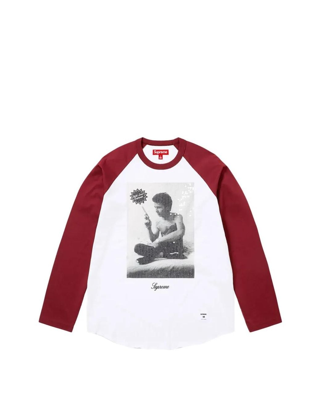 Supreme Red X Larry Clark Sequin-Embellished Raglan T-Shirt for men