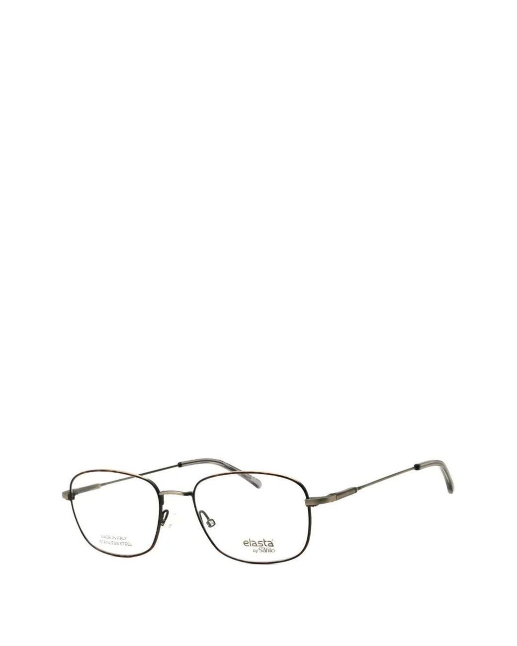 Elasta Gray Rectangle-Frame Glasses for men