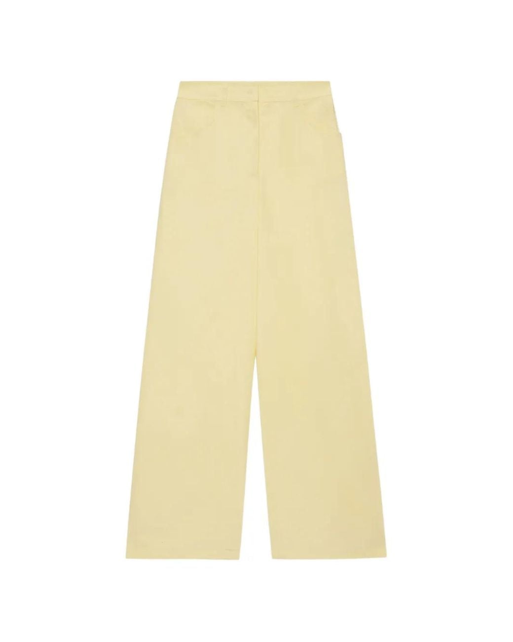 MSGM Yellow Wide-Leg Palazzo Pants