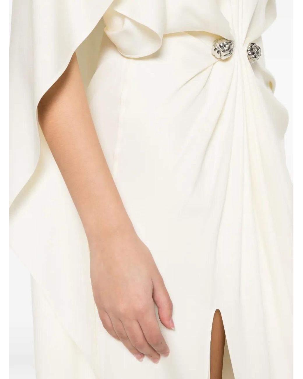 Brandon Maxwell White Lucia Dress