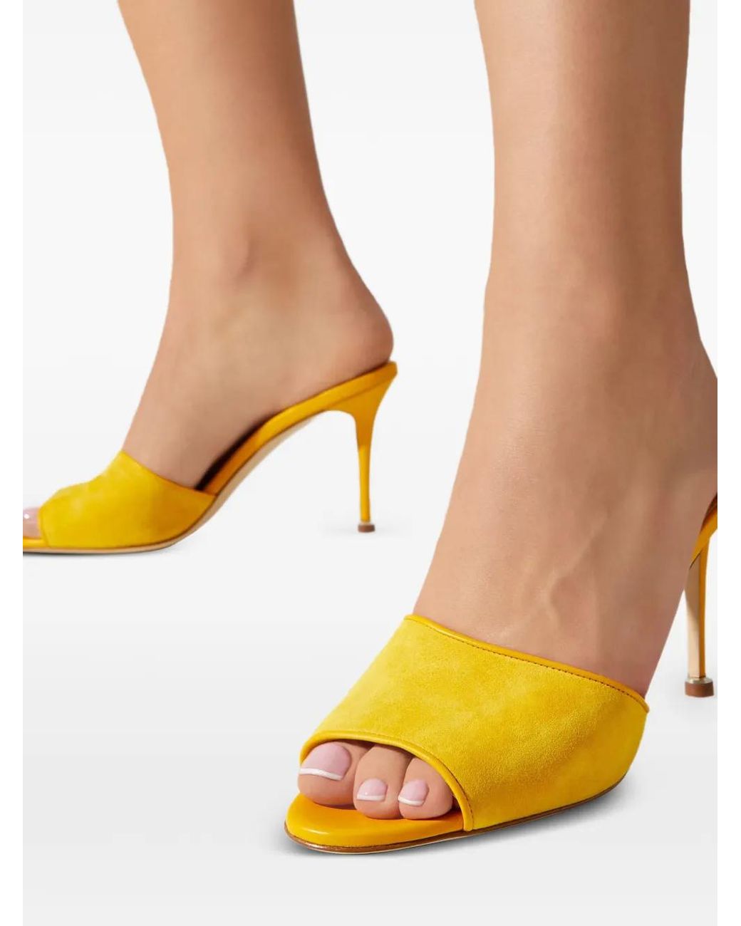 Manolo Blahnik Yellow Sandales Larache 90