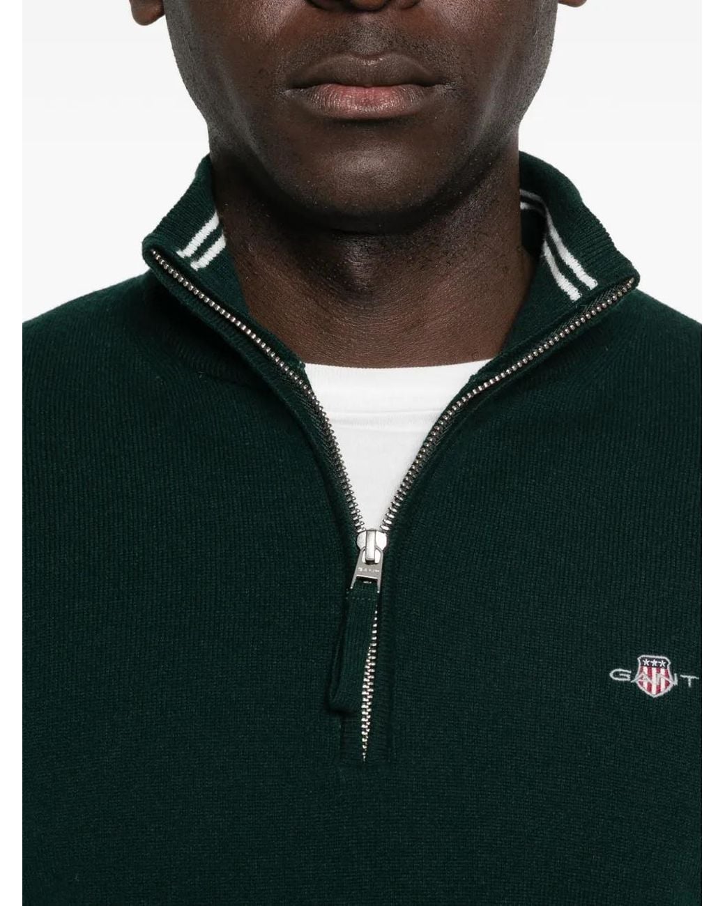 Gant Black Half Zip Sweater for men