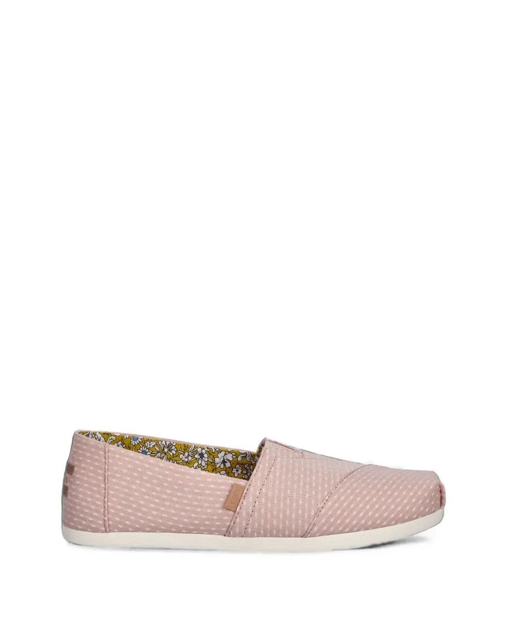 TOMS Pink Alpargata Polka-Dot Slip-On Loafers