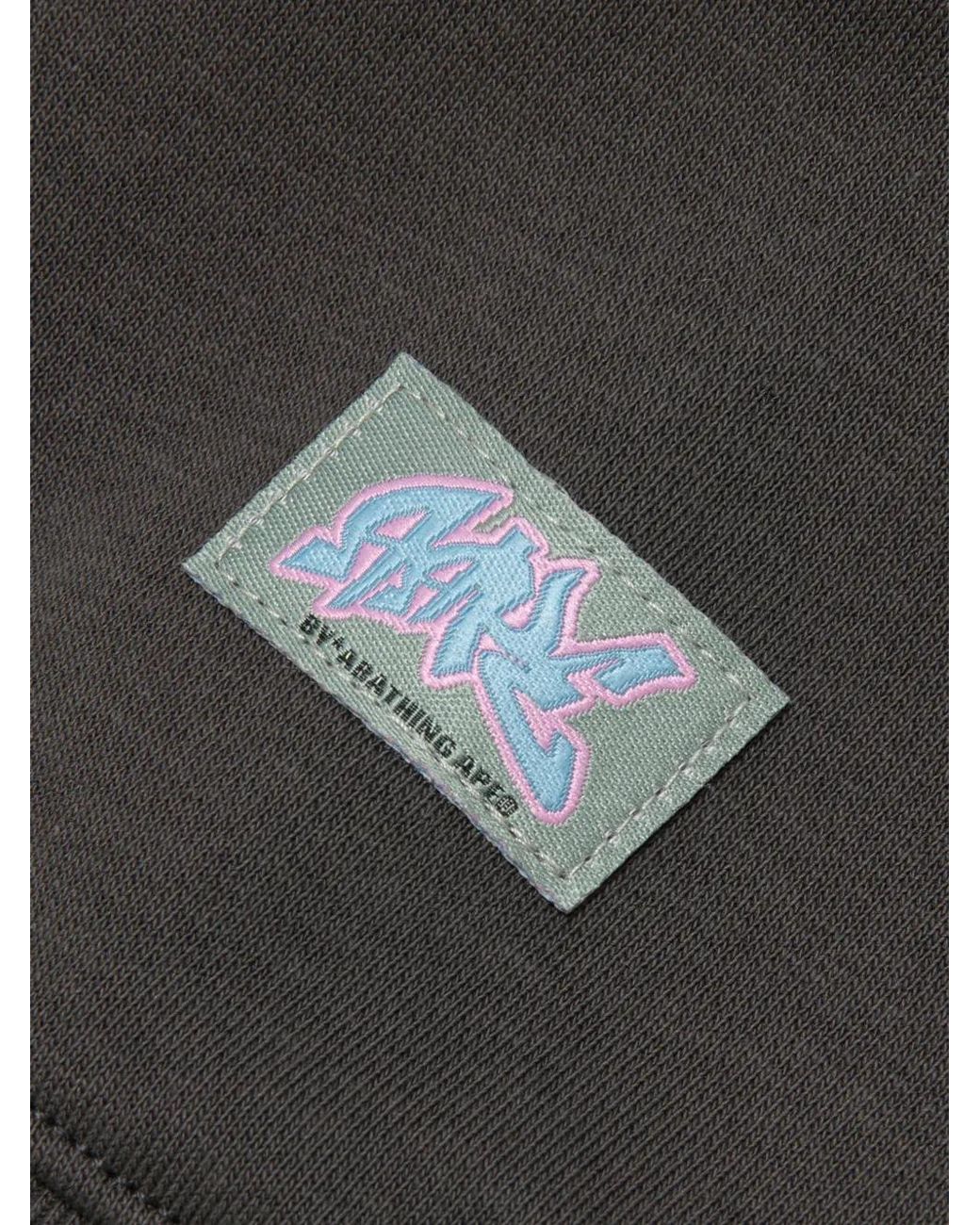 A Bathing Ape Black Appliqué Graphic Sweater