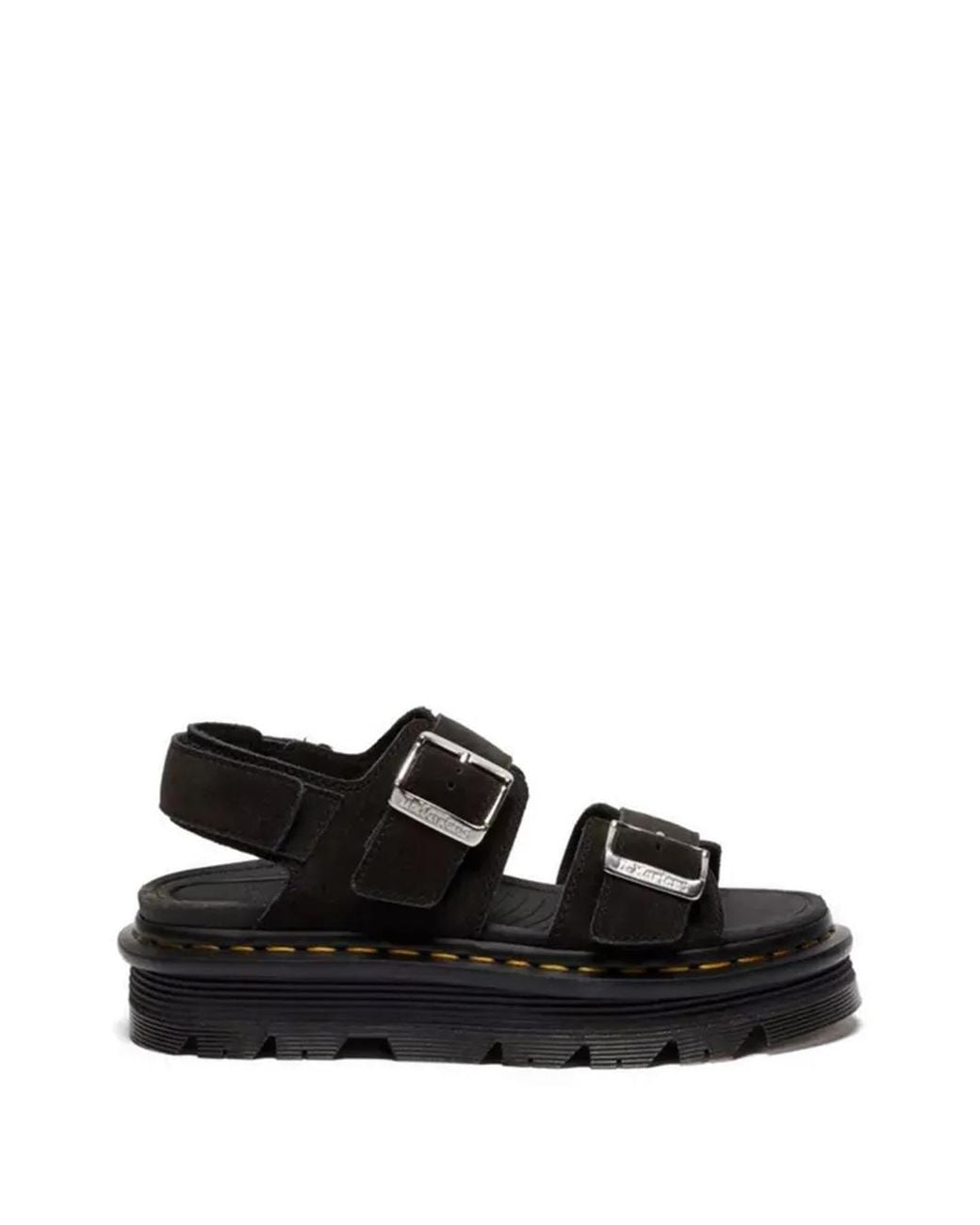 Dr. Martens Black Zebzag Buckle-Fastening Sandals