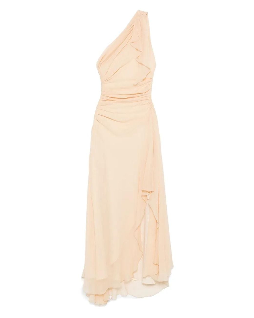 Victoria Beckham White Ruched Maxi Dress