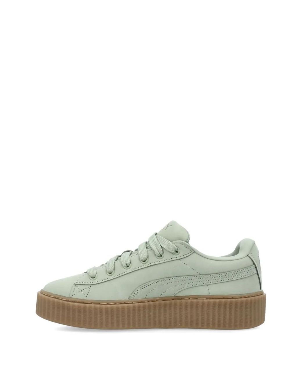 Fenty Green Creeper Phatty Leather Sneakers for men