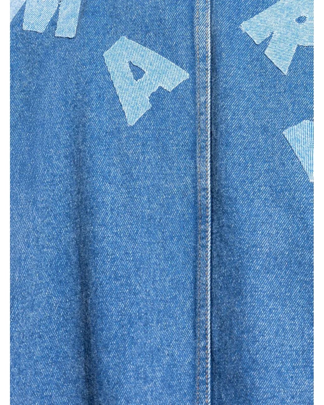 Chaqueta Vaquera Con Logo Estampado Marni de hombre de color Blue