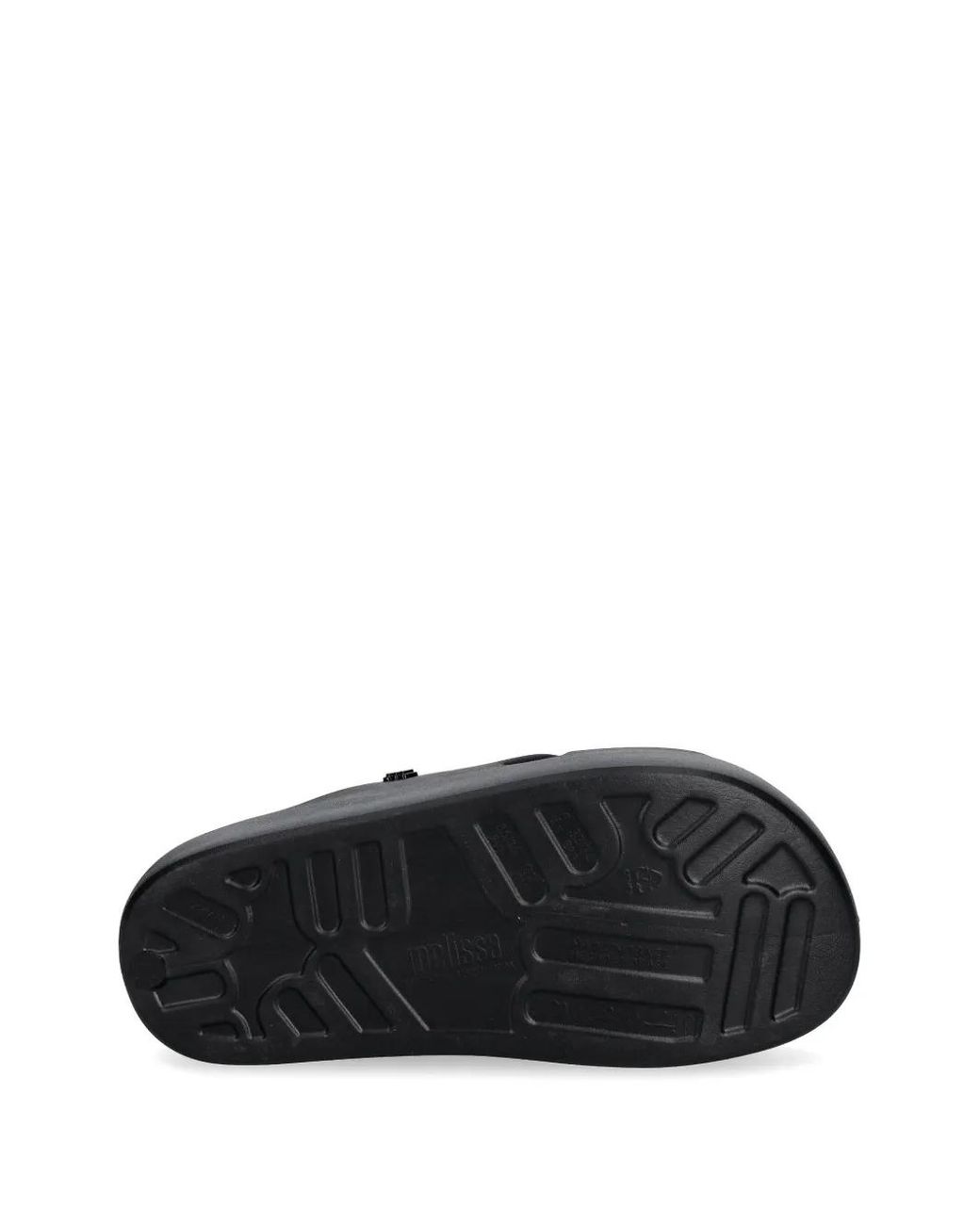 Melissa Black Cross-Strap Platform Slides