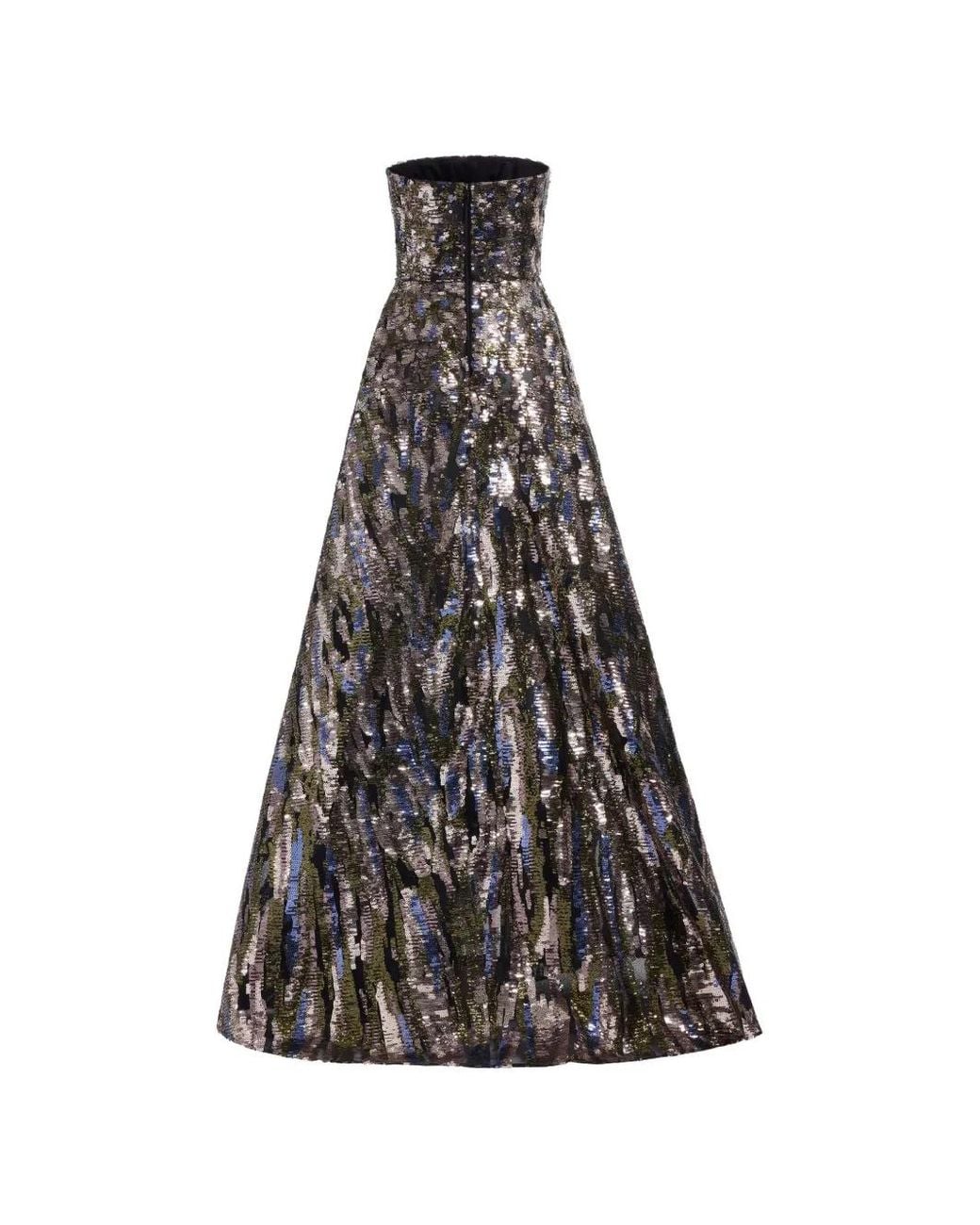 Elie Saab White Sequin-Embellished Maxi Dress
