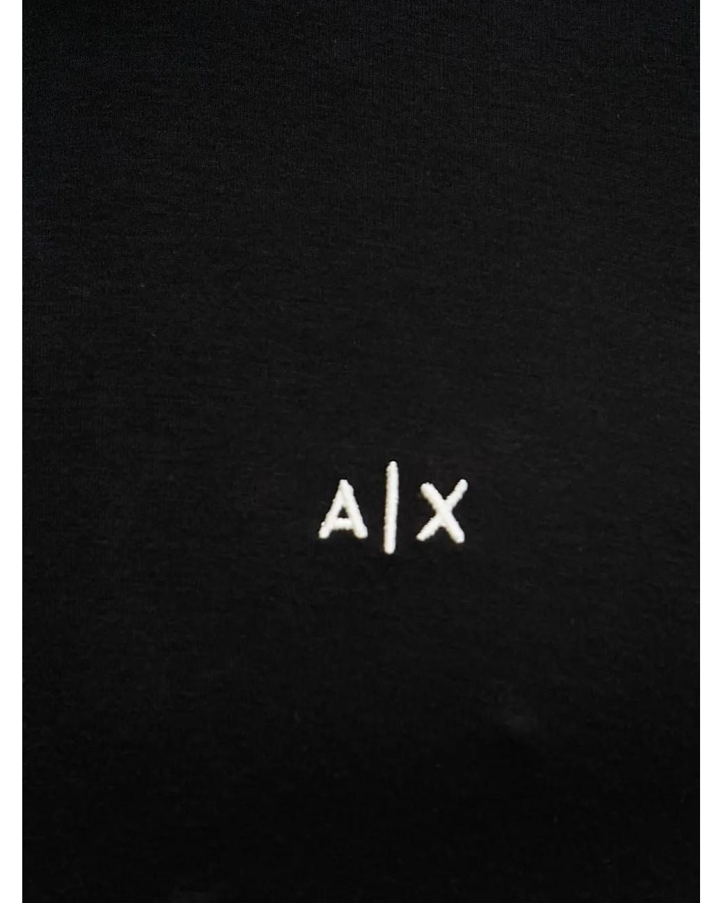 ARMANI EXCHANGE Black Zip-Fastening Logo Polo Shirt for men