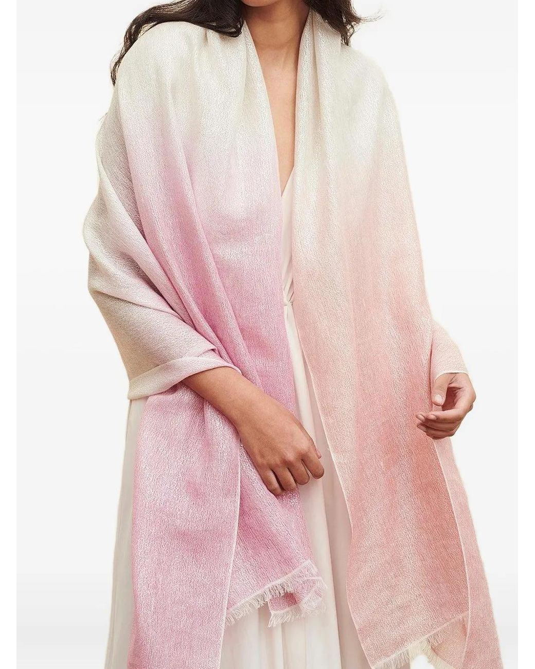 Ombre-Effect Scarf Jane Carr de color Pink