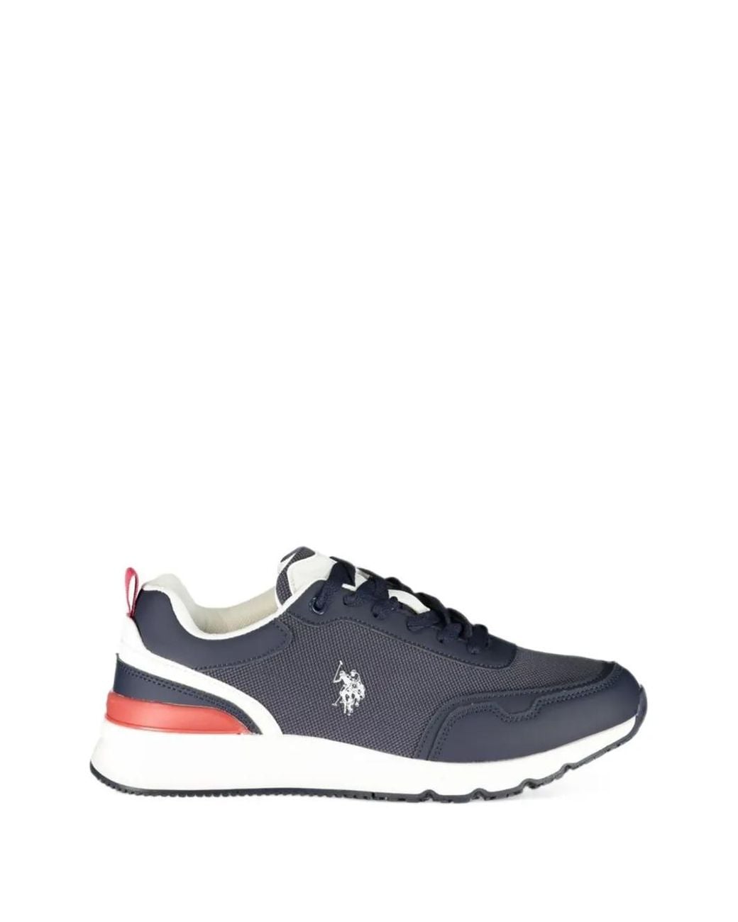 U.S. POLO ASSN. Blue Logo-Embroidered Mesh-Panel Sneakers for men