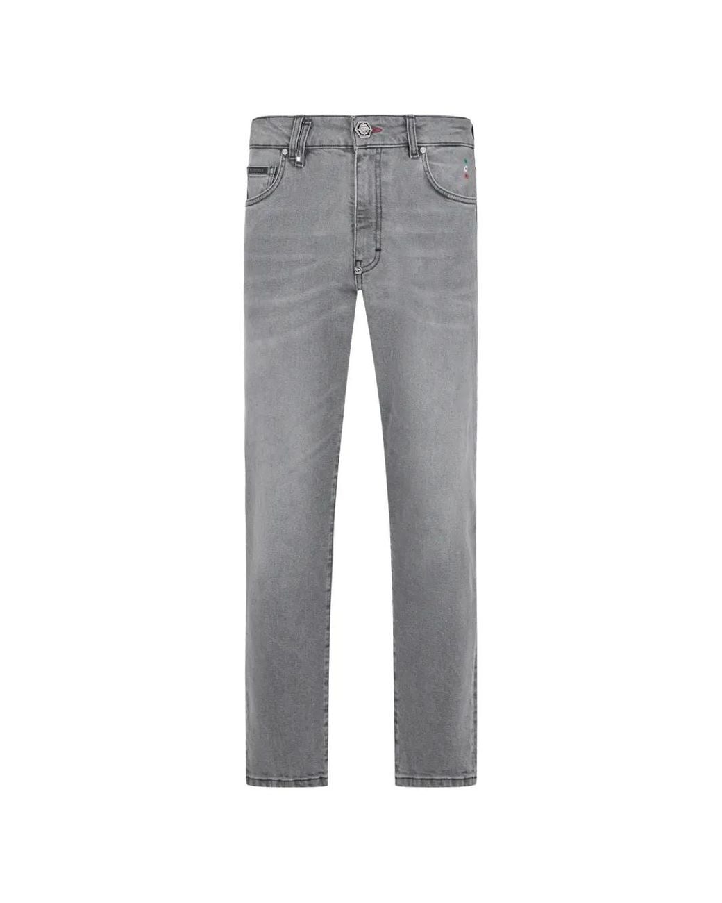 Philipp Plein Gray Detroit Fit Jeans Basic for men