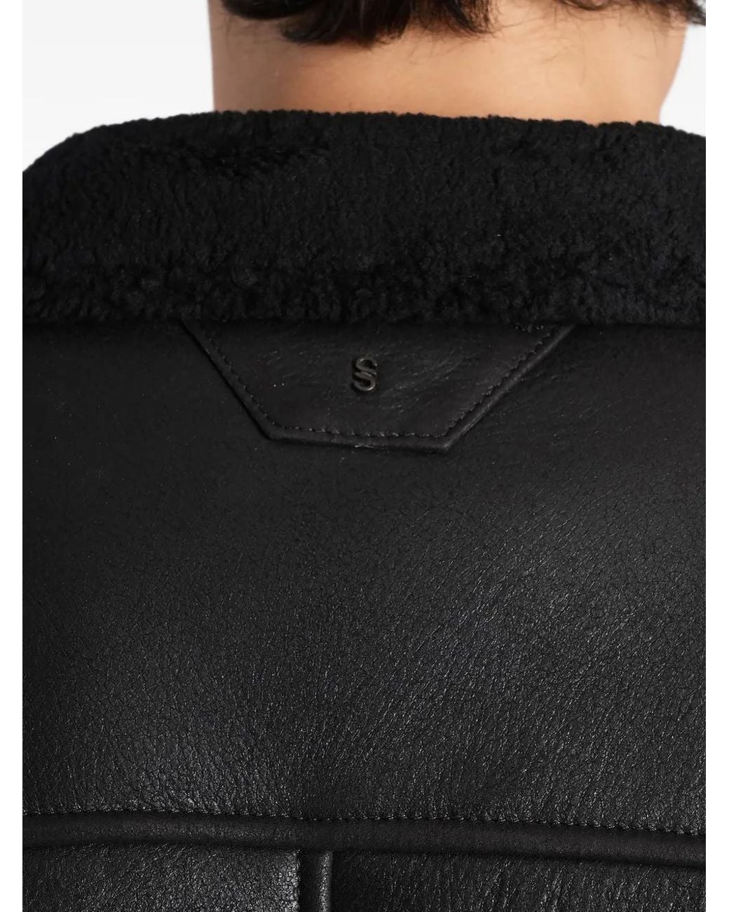 Salvatore Santoro Black Zip-Up Collared Jacket for men