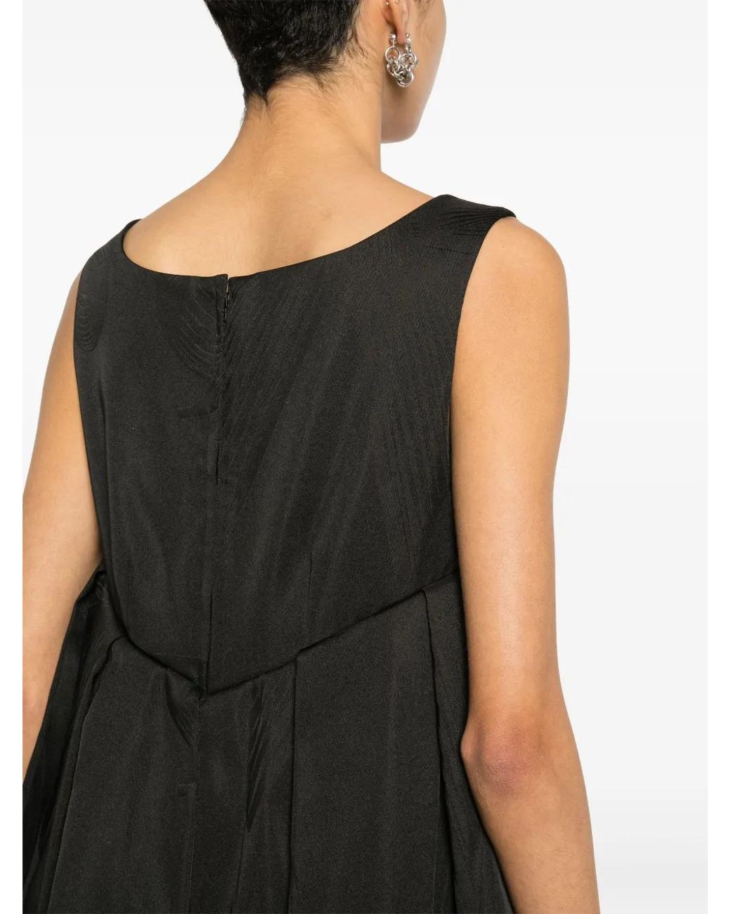 Comme des Garçons Black Patterned-Jacquard Sleeveless Dress