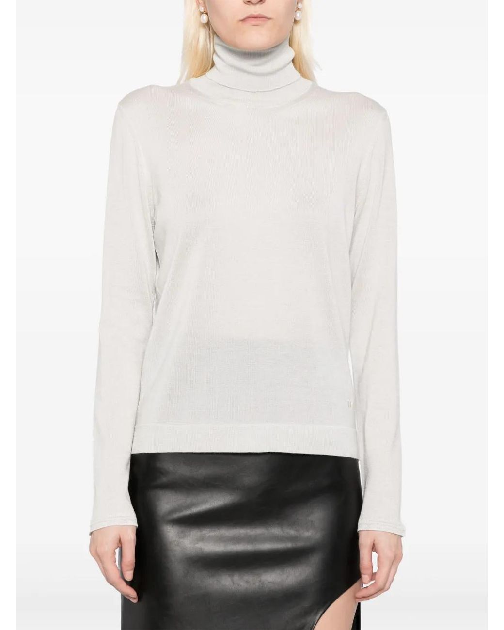 Tom Ford White Roll-Neck Jumper