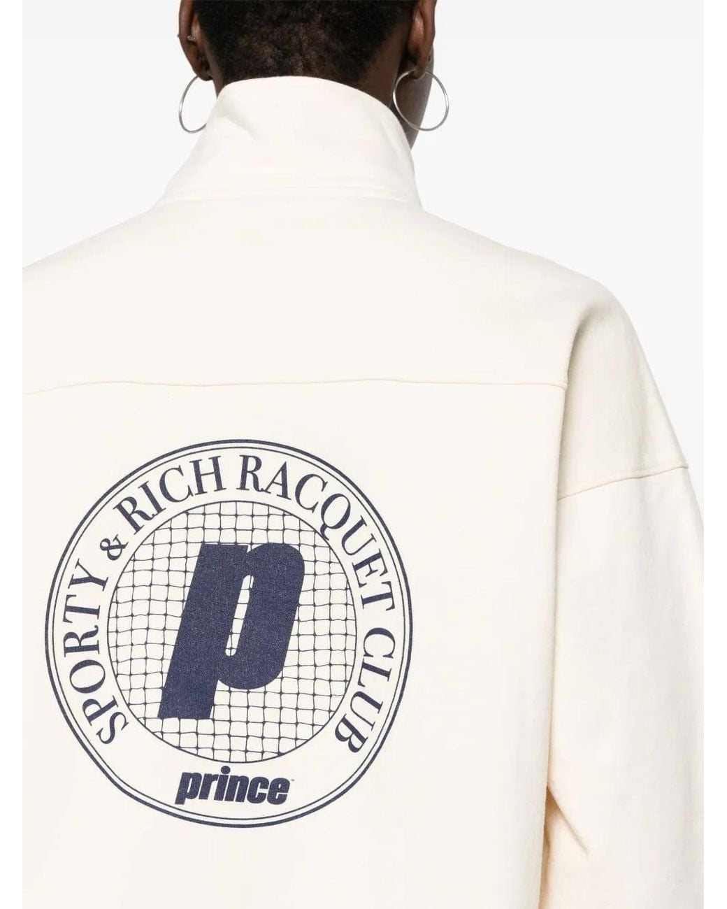 Sporty & Rich White Logo-Print Sweatshirt