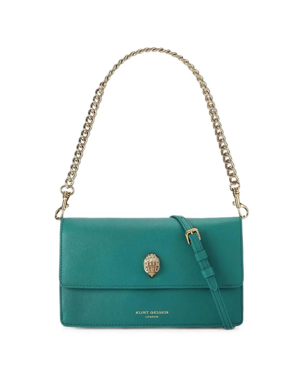 Kurt Geiger Green Sloane Eagle-Head Mini Bag