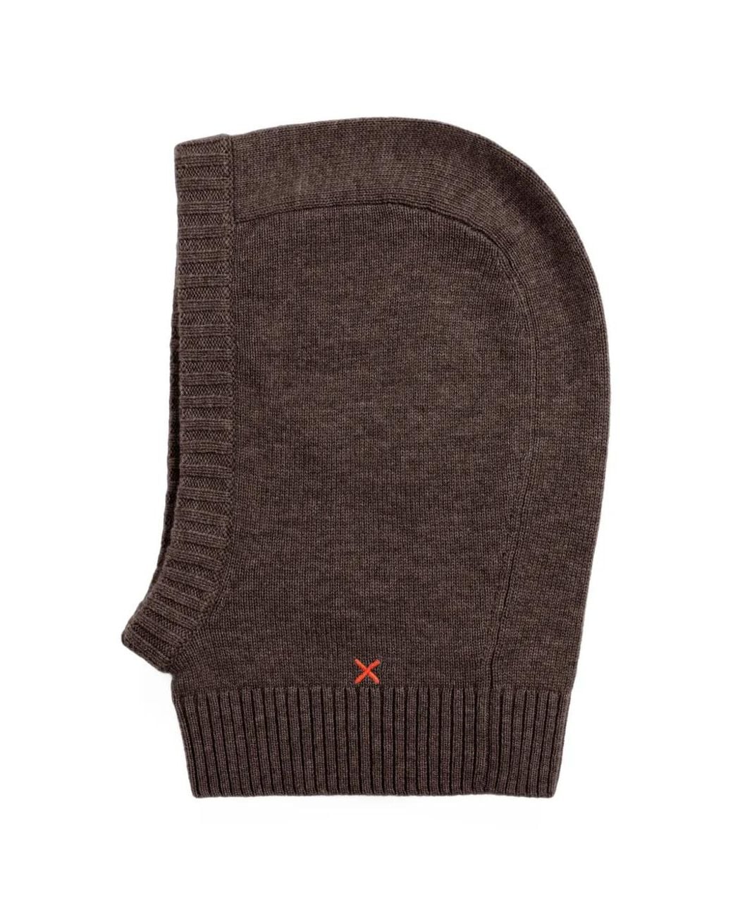 Chinti & Parker Brown Ribbed-Knit Balaclava