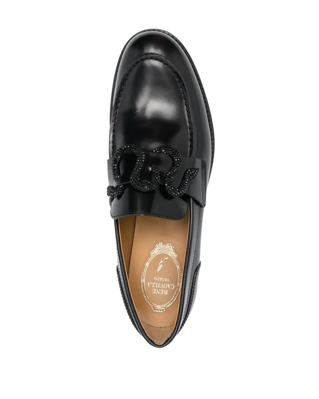 Rene Caovilla Black 'Morgana' Loafers