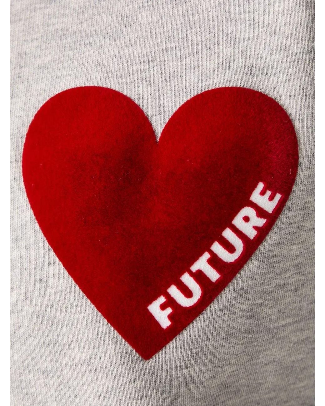 From Future Gray Heart-Patch Hoodie