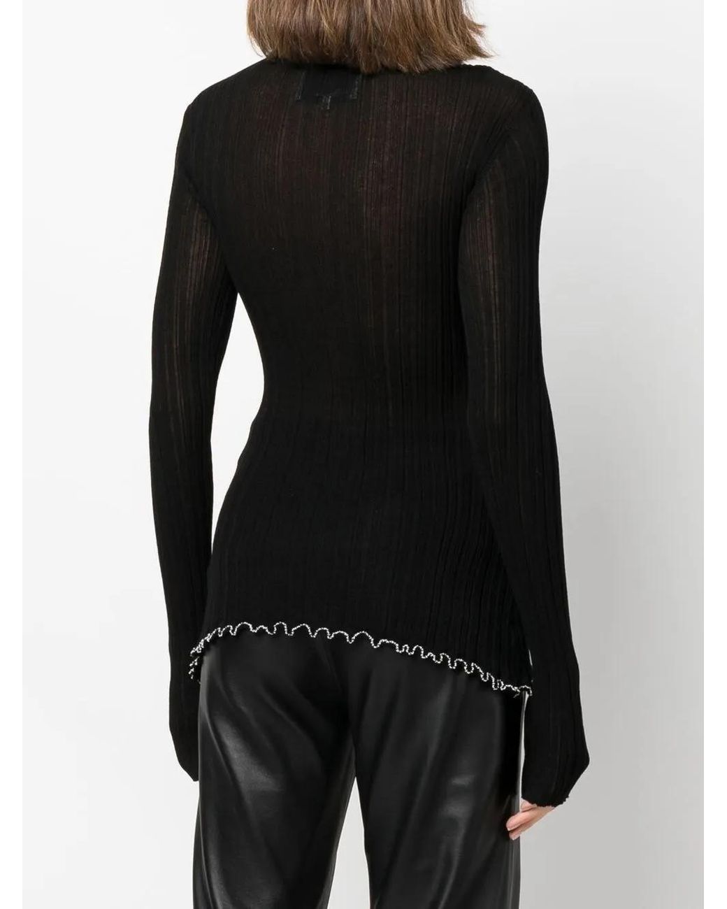 3.1 Phillip Lim Black Cut-out Knitted Top