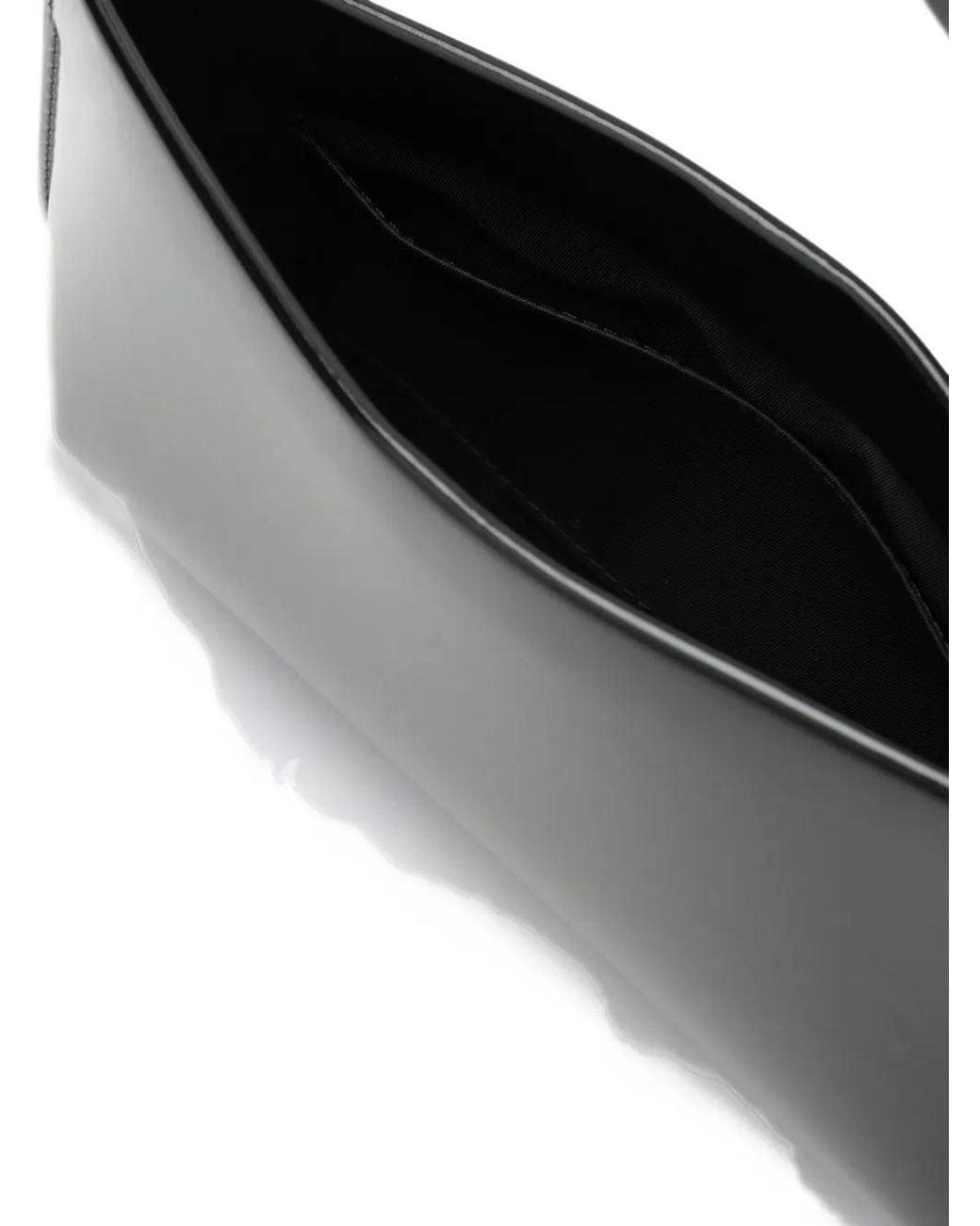 Faune Black Bra Polished Leather Tote Bag