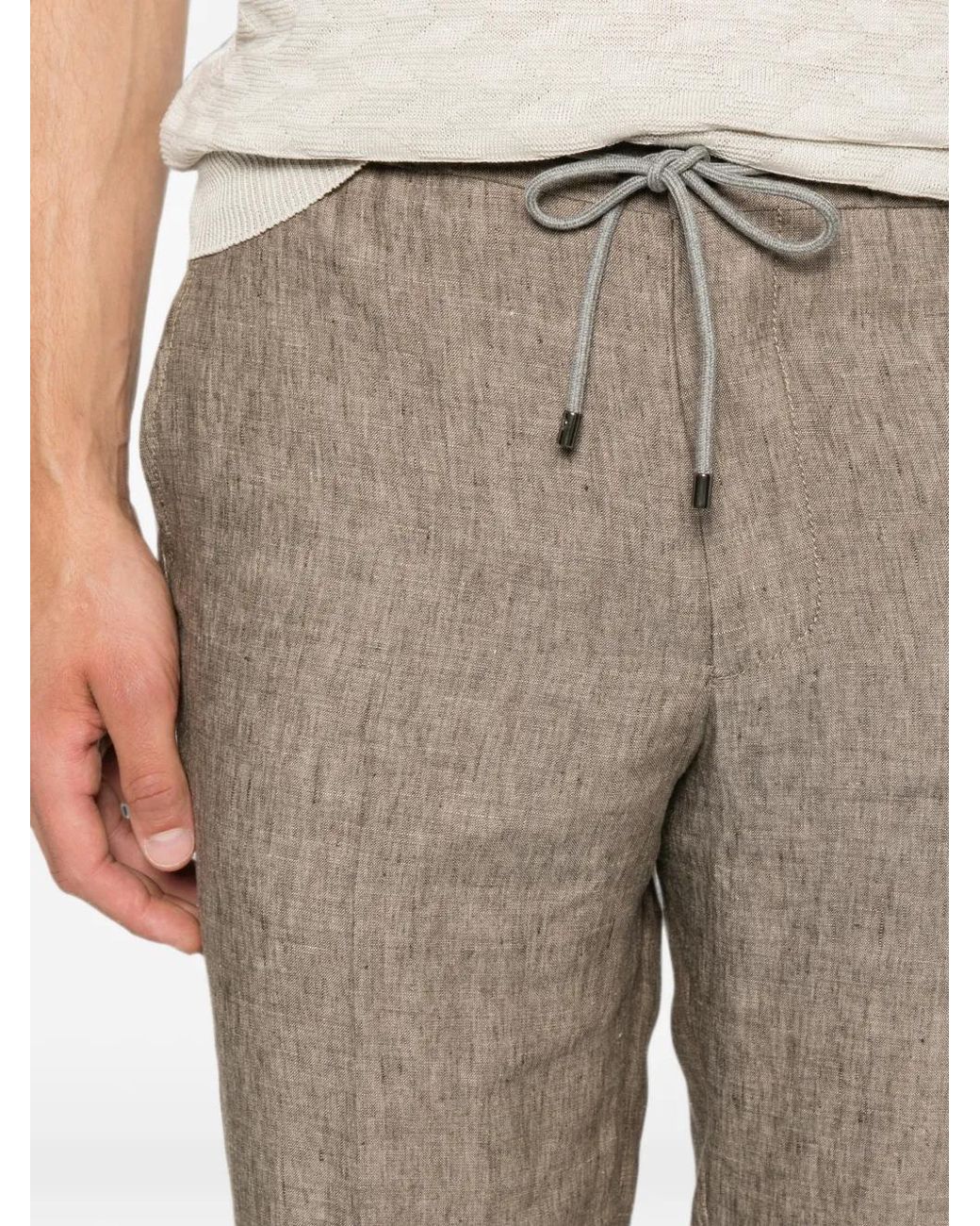 Corneliani Gray Jean Droit À Taille À Lien De Resserrage for men
