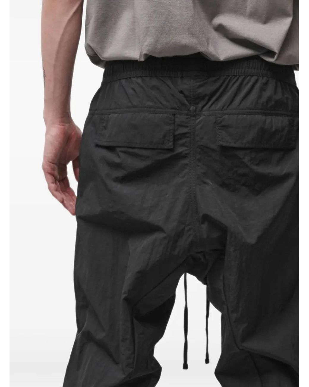 Thom Krom Black Drawstring-Waist Track Pants for men