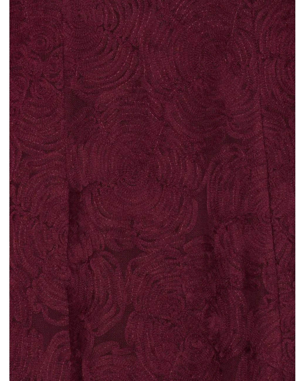 ROTATE BIRGER CHRISTENSEN Purple Mini Round Neck Dress With Puffed Sleeves