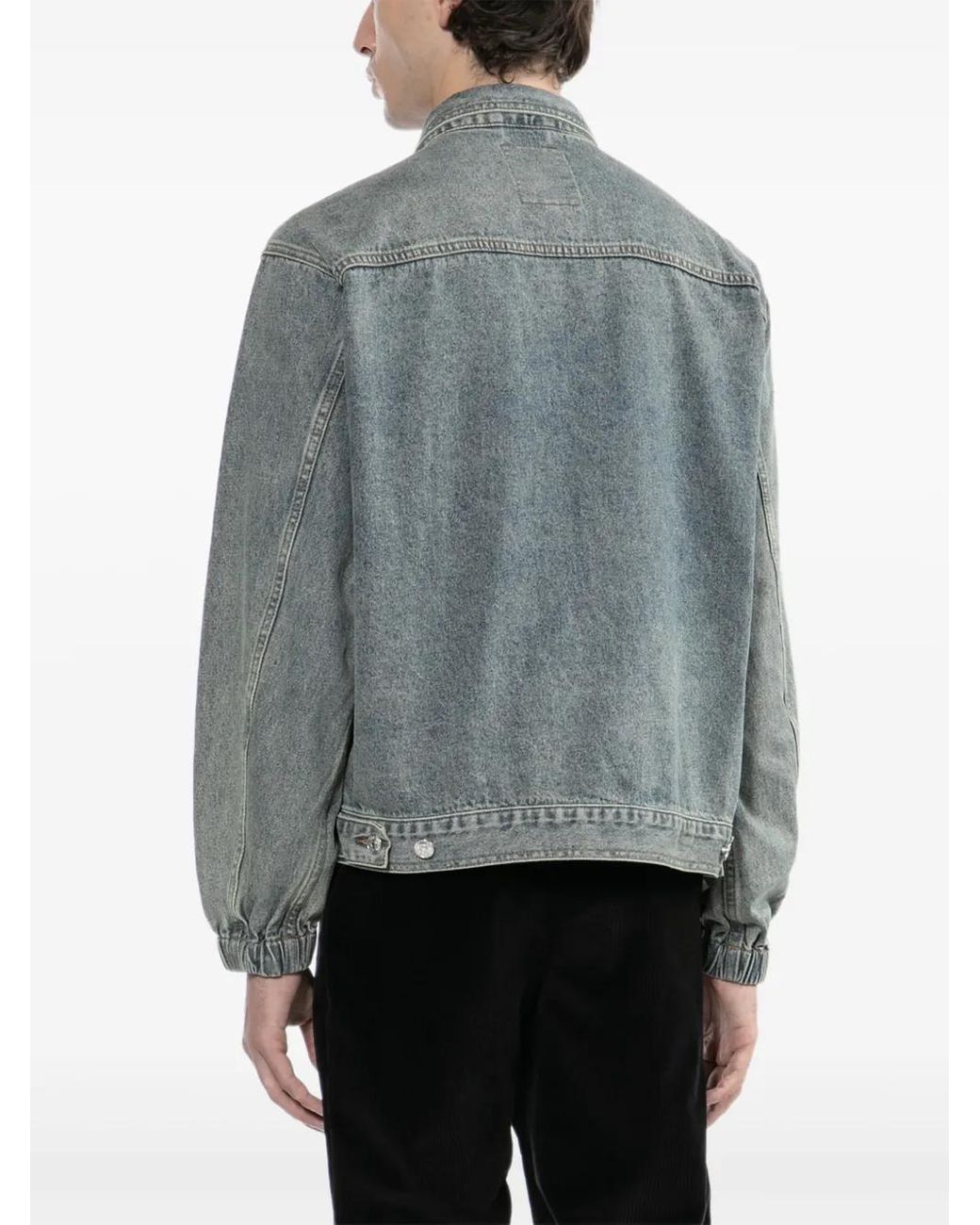 Chocoolate Gray Logo Denim Jacket for men