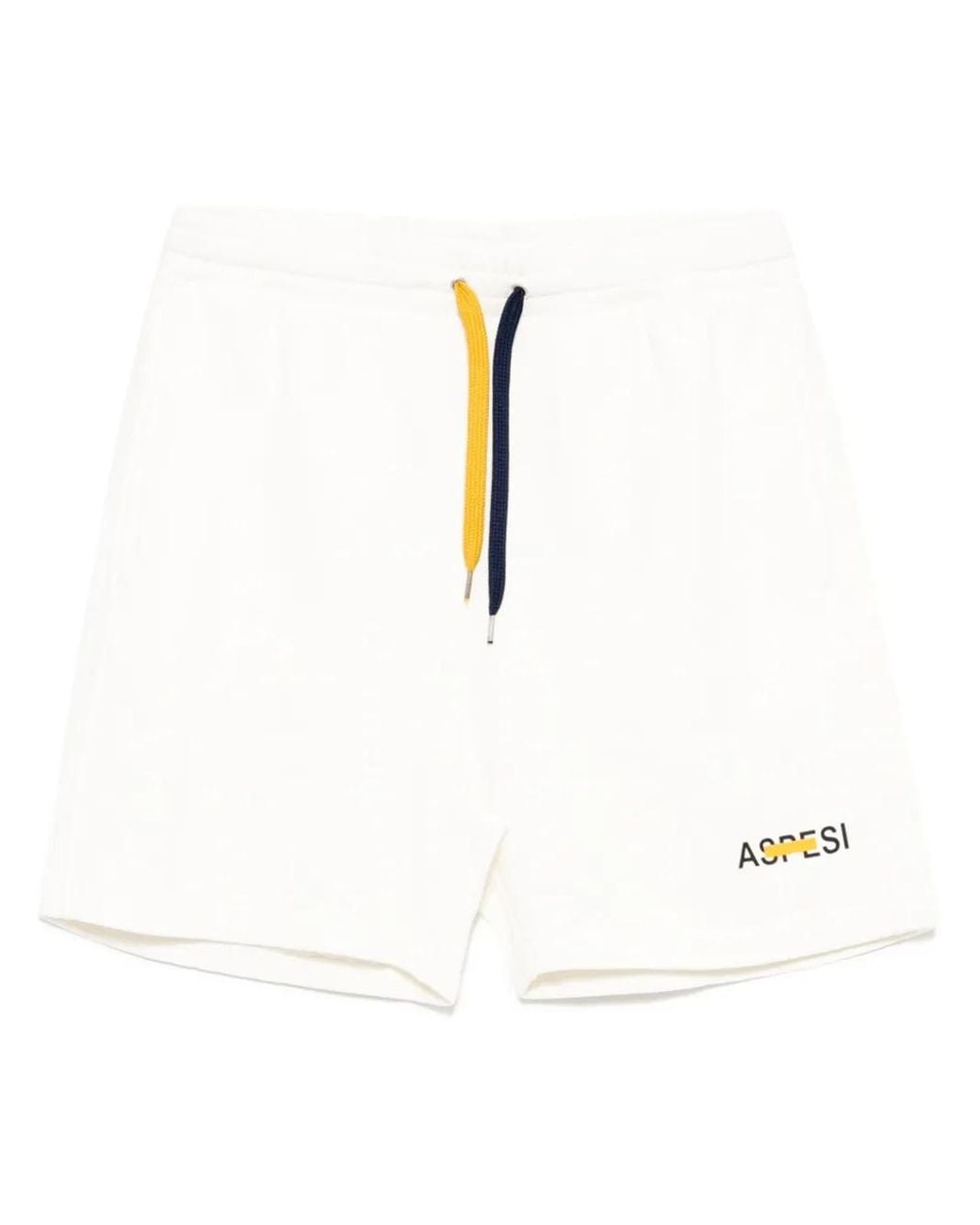 Aspesi White Garment Dyed Gauzed Shorts for men