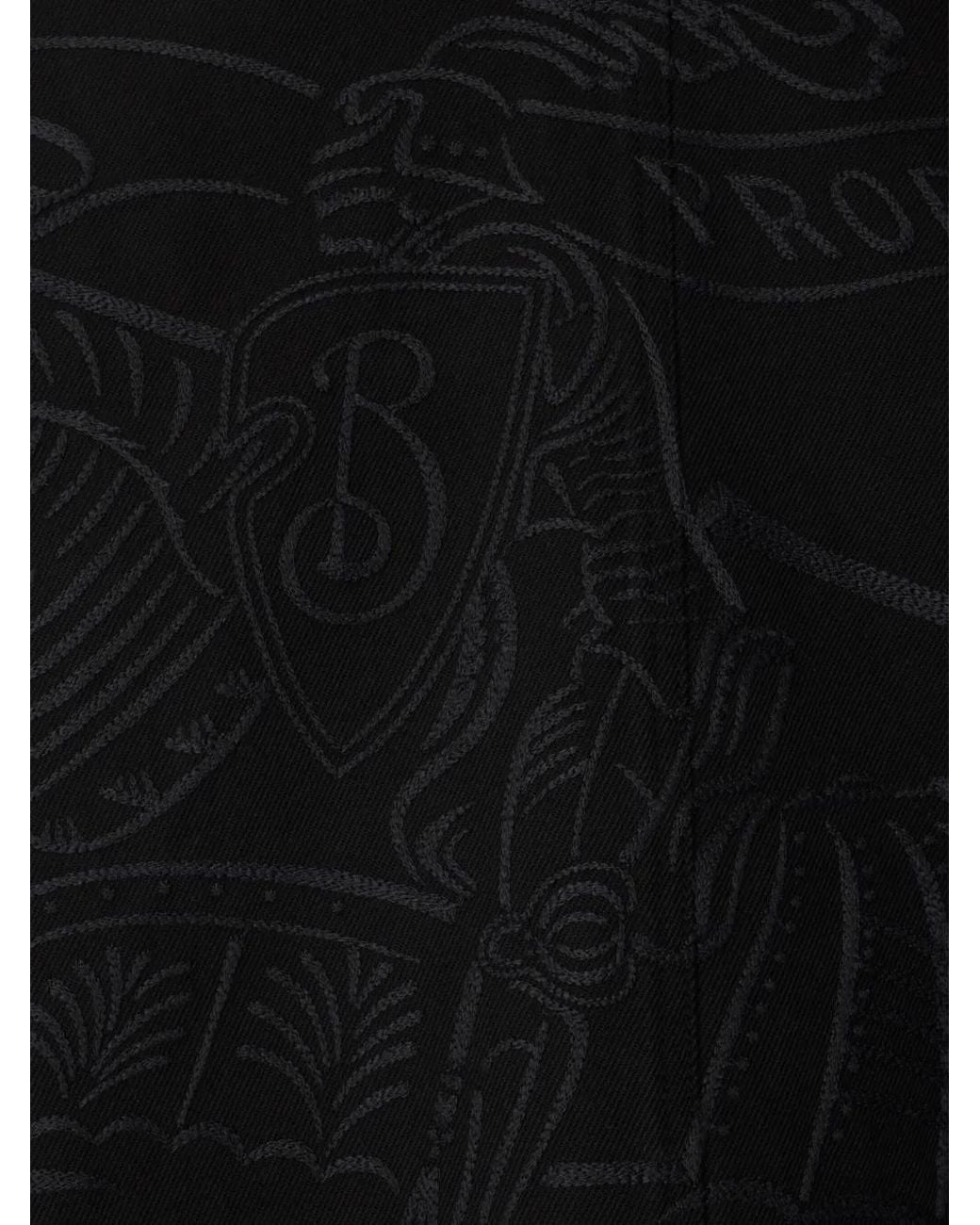 Burberry Black Ekd Cotton Overshirt Jacket for men