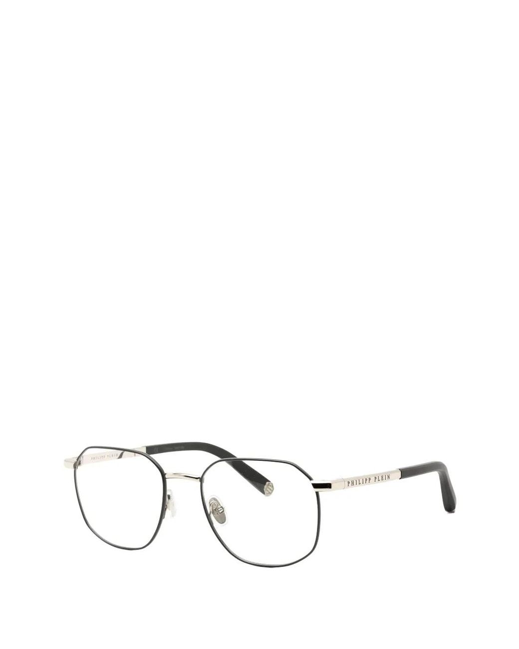 Philipp Plein Natural Geometric-Frame Glasses for men