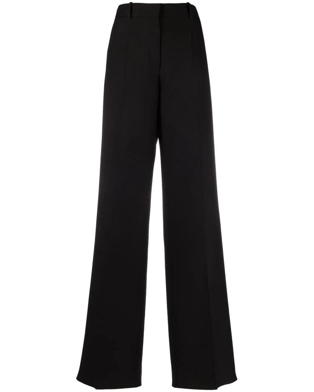 Valentino Garavani Black High-Waisted Wide-Leg Trousers