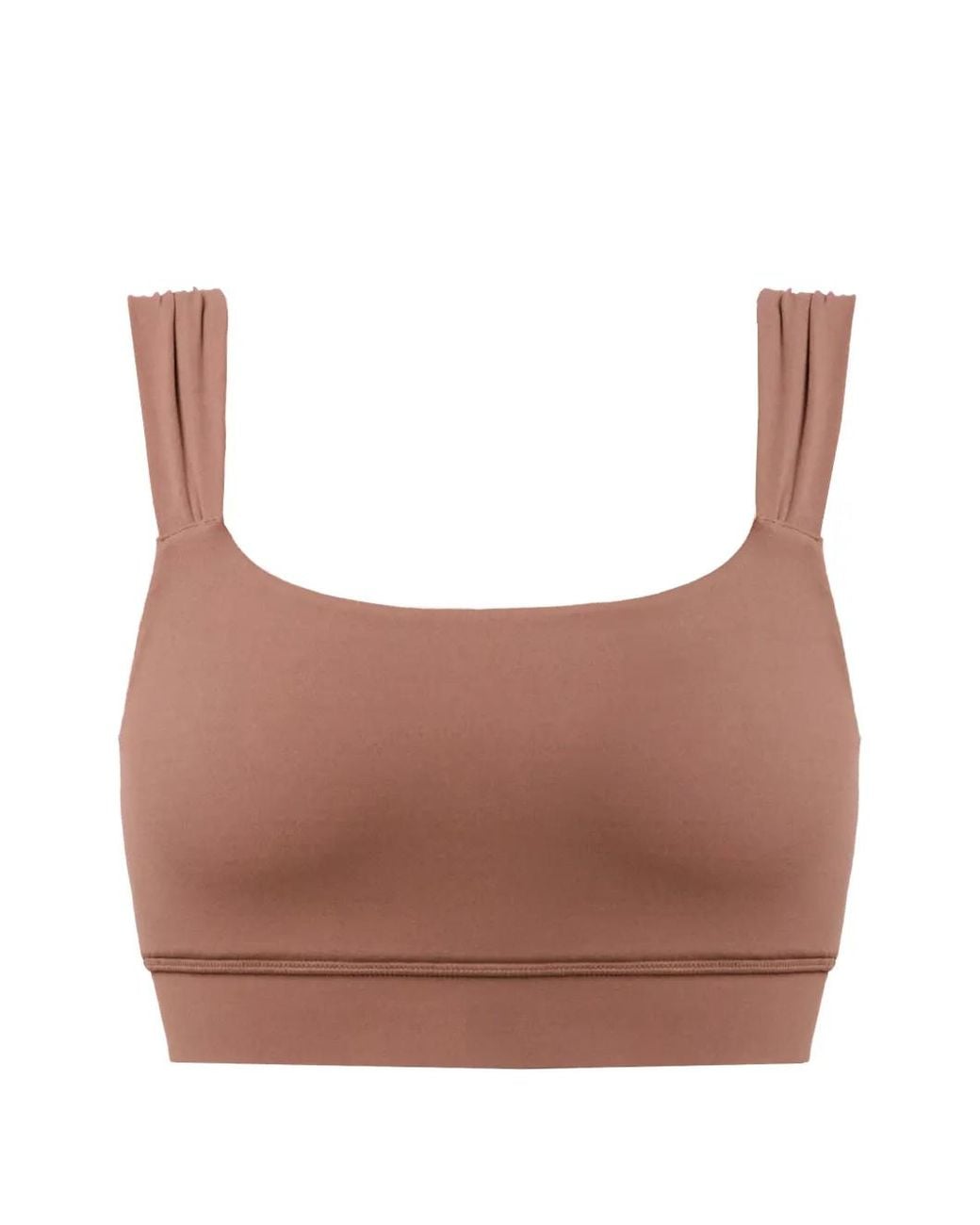 Sweaty Betty Brown Gathered-Strap Performance Top